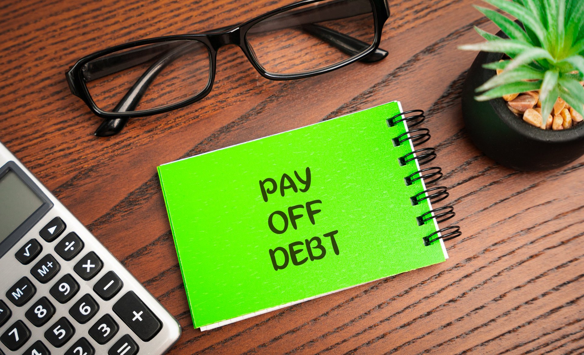 Pay off debt concept